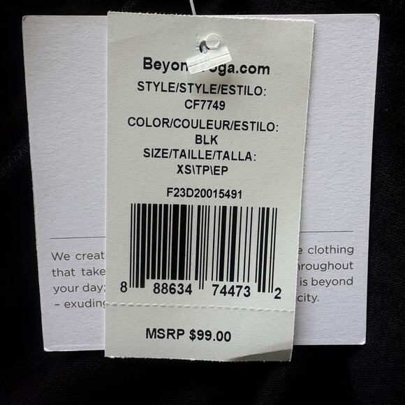 Beyond Yoga Oversized Sweatshirt NWT Sz XS Black Crew Neck Relaxed Pullover - Picture 10 of 11